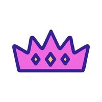 the tiara of the queen icon vector. Isolated contour symbol illustration vector