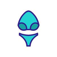 Swimsuit icon vector. Isolated contour symbol illustration vector