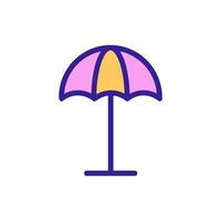 Umbrella icon vector. Isolated contour symbol illustration vector