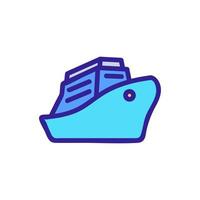 yacht icon vector. Isolated contour symbol illustration vector