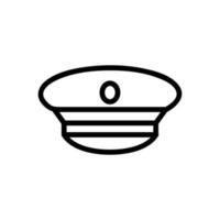 vector de icono de marinero de gorra. ilustración de símbolo de contorno aislado