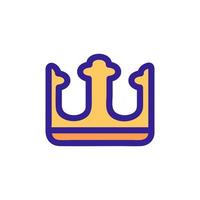 Crown King icon vector. Isolated contour symbol illustration vector