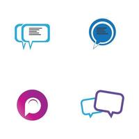 Bubble Chat Social Template and Symbol vector