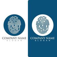 Fingerprint logo and symbol vector element