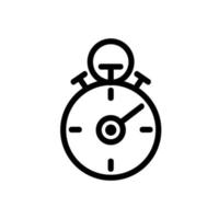 stopwatch icon vector. Isolated contour symbol illustration vector