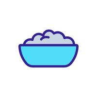 cottage cheese icon vector. Isolated contour symbol illustration vector