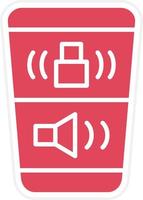 Auto Door Lock Icon Style vector