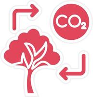 Carbon Footprint Icon Style vector