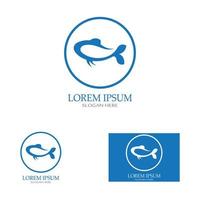 Fish logo template vector