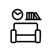 House interior icon vector. Isolated contour symbol illustration vector