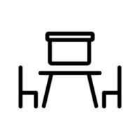 la sala de negociación es un vector de iconos. ilustración de símbolo de contorno aislado