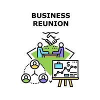 Business Reunion Vector Concept Color Illustration