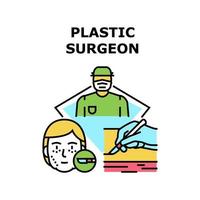 Plastic Surgeon Vector Concept Color Illustration