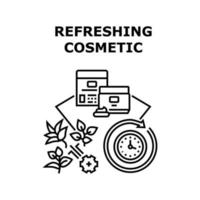 Refreshing Cosmetic Concept Black Illustration vector