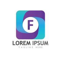 F letter logo, simple, abstract, creative and minimalist. vector