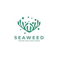 Seaweed logo with template illustration vector design.