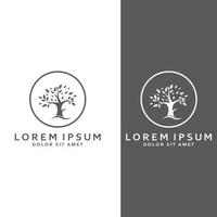 Living tree logo design, using a vector illustration template concept.