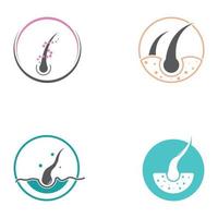 Hair care logo and hair health logo.With illustration template vector design concept