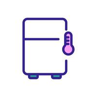 maintaining temperature in refrigerator icon vector outline illustration