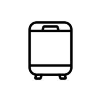 closed makeup refrigerator front view icon vector outline illustration