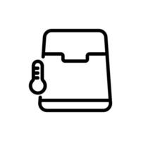maintaining the temperature in freezer icon vector outline illustration