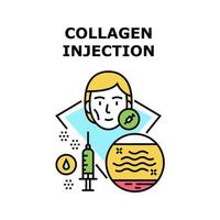 Collagen Injection Concept Color Illustration vector