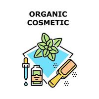 Organic Cosmetic Vector Concept Color Illustration