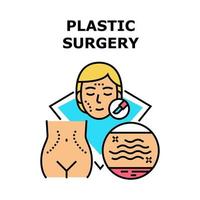 Plastic Surgery Vector Concept Color Illustration