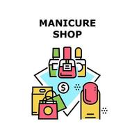 Manicure Shop Vector Concept Color Illustration