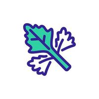 coriander leaf icon vector outline illustration