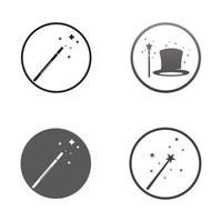 magic wand icon logo vector