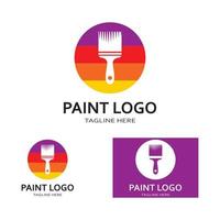 paint brush logo and symbol vector image