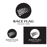 race flag icon logo vektor template vector