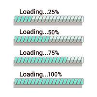 Loading bar progress icons isolated. Template. vector