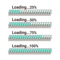 Loading bar progress icons isolated. Template. vector