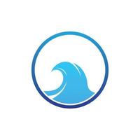 Water wave logo and Sea wave logo or beach water waves, with vector design concept.