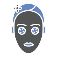 estilo de icono de máscara facial vector