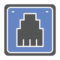 Telephone Socket Icon Style vector