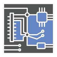 estilo de icono de placa pcb vector