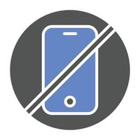 No Phone Icon Style vector