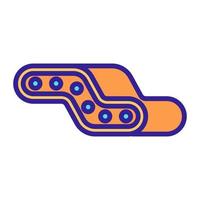 step conveyor belt icon vector outline illustration