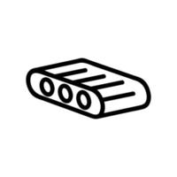 assembly line side view icon vector outline illustration