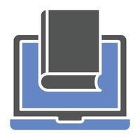 Online Library Icon Style vector