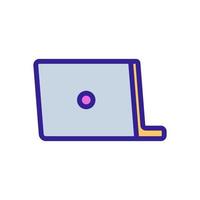 Laptop icon vector. Isolated contour symbol illustration vector