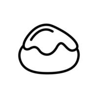 cookie icon vector. Isolated contour symbol illustration vector