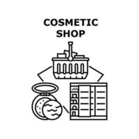 tienda cosmética vector concepto negro ilustración