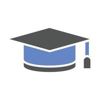 estilo de icono de sombrero de graduado vector