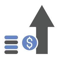 Economy Growth Icon Style vector