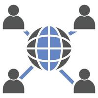 Global Network Icon Style vector