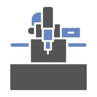 estilo de icono de máquina cnc vector